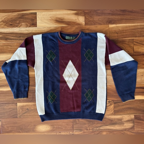 Croft & Borrow Vintage Vertical Stripe Sweater size XL - Picture 1 of 4